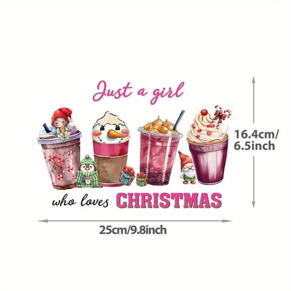 Fashion Graphic Print Just A Girl Who Loves Christmas Design Trendy Canvas Tote - Picture 2 of 4